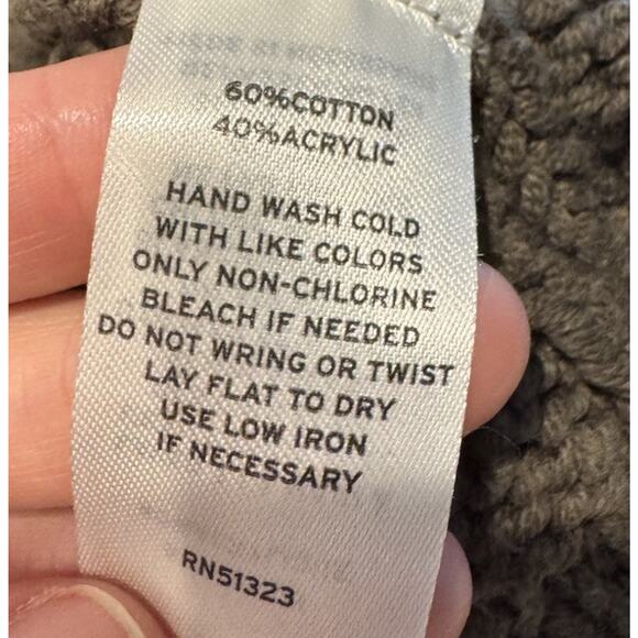 Halogen Green Crochet Sweater Women’s Size Small Long Sleeve Knit Modern Minimal - Picture 7 of 7